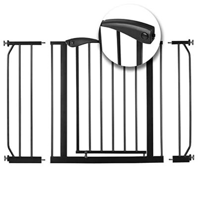 NUKIDO Barrière de sécurité Barrière de sécurité Garde-corps de protection Barrière de sécurité pour escaliers et escaliers Porte d'entretoise pour enfants Sécurité enfant Largeur réglable 75 cm - 115