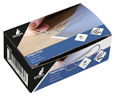 Kangaro K-10025 Letter Clips 25 mm Round Box of 100 Galvanised