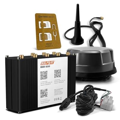 SELFSAT MWR 6550 5G Cat 20 WiFi 6 WLAN-router tot 3,4 Gbps incl. panorama antenne zwart