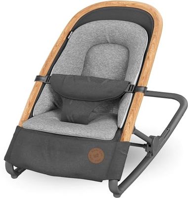 Maxi-Cosi Kori Rede de bebé 2 em 1, 0-6 meses, máx. 9 kg, baloiço de bebé, 3 posições de reclinação com uma mão, leve e compacta, arnês fácil-in, Essential Graphite