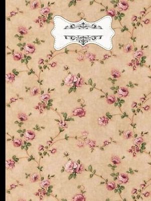 Vintage floral notebook,journal vintage: A4,soft cover,90 pages