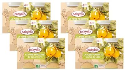 BABYBIO - Petits Pots Poire Xenia du Val de Loire - 2x130g - BIO - Lot de 6