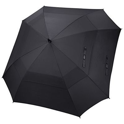G4Free Extra grote Golfparaplu 157/172 cm Vierkante paraplu met ventilatie, winddicht, automatische openklapfunctie, dubbele balein, oversized, paraplustok