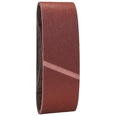 Bosch Profissional 2607017156 - pacote de 9 lixas para lixadoras de banda (75 x 457 mm, grão 60, 80, 100)