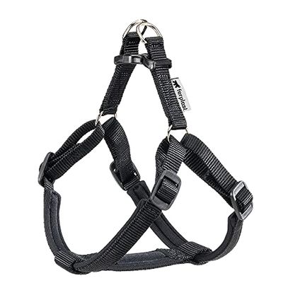 Ferplast Arnés para Perros Daytona, Arnés para Perros de Tamaño Mediano, Acolchado, Ajustable, Negro