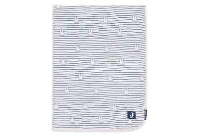 Jollein Couverture pour bébé Miffy Stripe Navy, 75 x 100 cm, 100% Coton, pour Berceau de bébé, Couverture en Mousseline, tog 0,5, certifiée Oeko-Tex