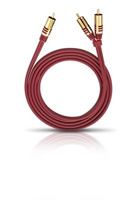 Oehlbach NF Subwoofer Y-Cable 2 x RCA 8 m Crimson