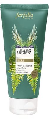 farfalla Waldzauber Shower Gel 200 ml - Skin-Friendly Shower Gel - Relaxation with Essential Oils - Vegan - NaTrue Certified - 100% Certified Natural Cosmetics