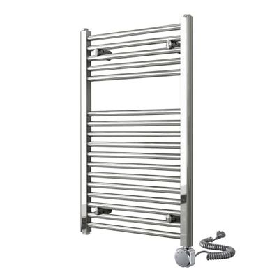 Kibath Toallero Secatoallas radiador electrico, Toallero secatoallas eléctrico 800 cromado, tubos de acero con acabado acabado cromo brillo 800x500 con termostato fácil de usar