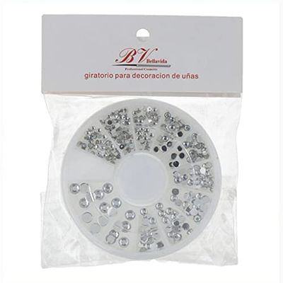 Bella Vida Roue de décoration d'ongles Brillante argentée, Unique, Standard
