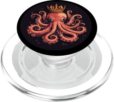 Divertido pulpo noble con un aspecto majestuoso PopSockets PopGrip para MagSafe