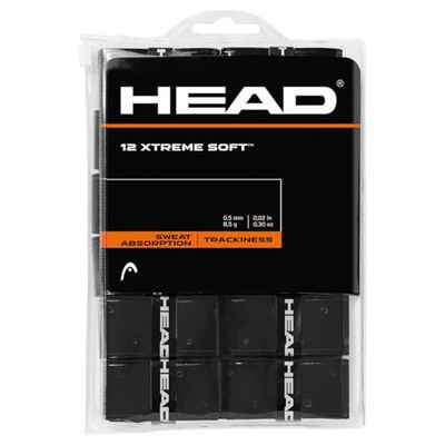 HEAD Unisex_Adult 12 Xtremesoft Grip Tape, Black, standard size