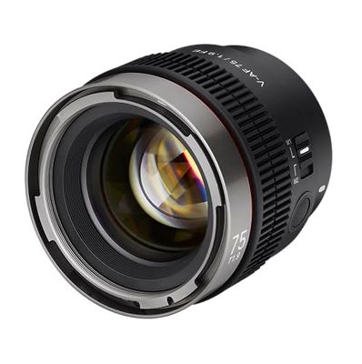 Samyang V-AF 75mm T1.9 FE per obiettivo Sony E Video Obiettivo messa a fuoco automatica Obiettivo Cine Supporto 8K Interruttore personalizzato compatibile anamorfico e pulsante personalizzato