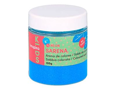 INNSPIRO Sable de couleur neon bleu 100 gr, pour décoration et artisanat