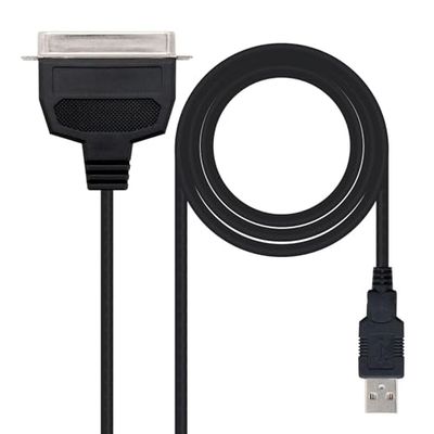 Cavo convertitore da USB a parallelo, connettori A/M a CN36/M, lunghezza 1,5 metri, ideale per collegare dispositivi con porta parallela tramite una porta USB.