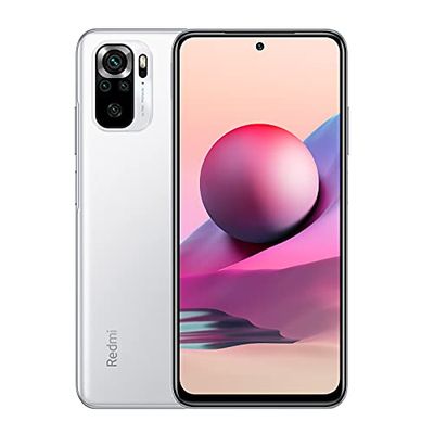 Xiaomi Redmi Note 10S Smartphone RAM 6 GB ROM 128 GB 6,43 '' AMOLED DotDisplay 64 MP Kamera 33 W Schnellladung MediaTek Helio G95 3,5 mm Kopfhörerbuchse 5000 mAh (typ) Akku weiß [Globale Version]