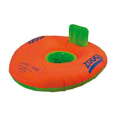 Zoggs Trainer Seat insuflável barco de natação para bebé, bebés unissexo, laranja/verde, 3-12 meses