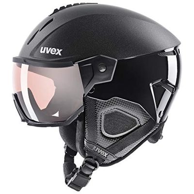 uvex instinct visor pro v - skidhjälm för dam och herr - med visir - individuell storleksanpassning - black - 59-61 cm