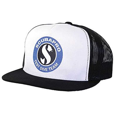 SCUBAPRO Trucker-pet met drukregelaar voor duiken in koud water, uniseks, zwart/wit, eenheidsmaat