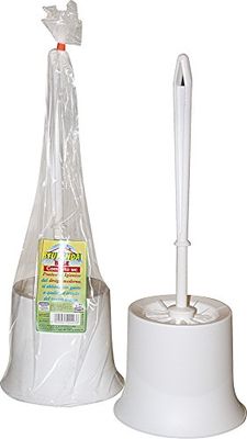 La Briantina Toiletborstel en houder, toiletset van kunststof, hygiënisch en licht.