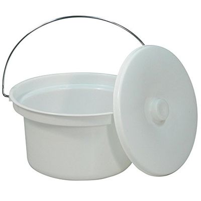 NRS Healthcare M11193 Commode Potty and Lid - Spare or Replacement Potty for Dovedale Commode