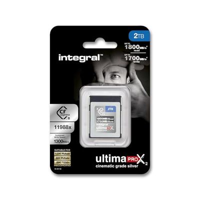 Integral Carte mémoire CFexpress de 128 Go de Type B 2.0 12K et 8K RAW et 8K 120 Conçue pour Les caméras cinéma et Les appareils Photo numériques - Vitesse d'écriture élevée d'au Moins 1300 Mo/s.