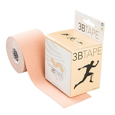 3B Scientific S-3BTBEN Kinesiologische tape - 5 meter x 5 cm, elastische spier- en gewrichtsondersteunende tape voor lichaamsbeweging, sport en herstel van blessures, tegen spierpijn - beige