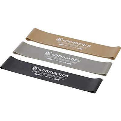 energetics Unisex – Mini Set för vuxna Pro fitnessband, BLACK/SILVER/GUD, 1 storlek