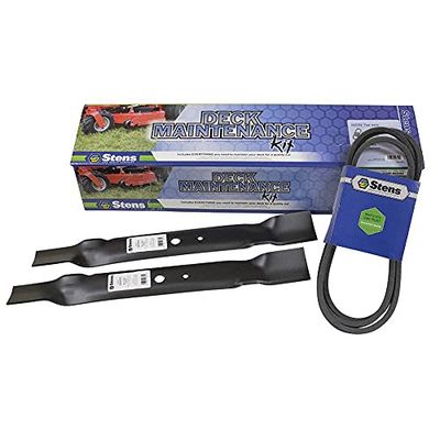 Stens 785 – 700 Metal chapeadora cubierta Kit de mantenimiento, incluye 2 de 330 – 615 mulching Blade y 265 – 826 OEM de repuesto cinturón