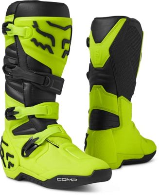 Fox Racing Unisex-Adult Comp Motocross Boots, Flo Yellow, 9.5 UK