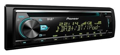 Pioneer DEH-X7800DAB-AN, autoradio 1 DIN, sintonizzatore CD con FM e DAB+, Bluetooth, MP3, ingresso USB e AUX, illuminazione RGB, Bluetooth, app Smart Sync, equalizzatore a 5 bande, con antenna DAB