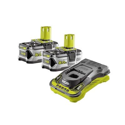 Ryobi - 2 accu's 18 V One 5,0 Ah en snellader - RC18150-250G