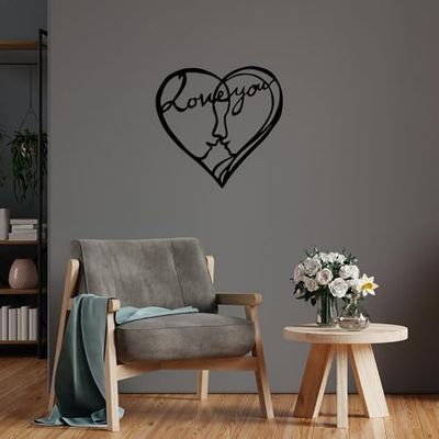 Accesorio de pared de metal decorativo negro elegante, 68 x 71 cm, 100% metal, 1,5 cm de grosor, perfecto para decoración moderna del hogar y arte de pared único
