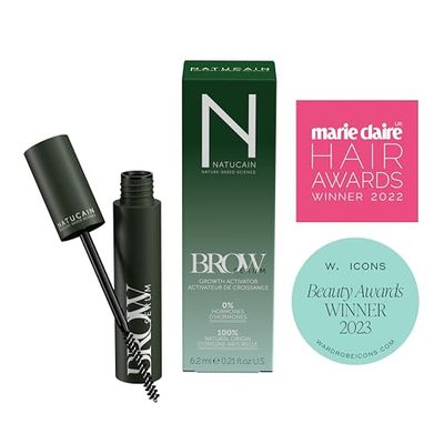 Natucain Eyebrow Siero crescita sopracciglia 6.2ml siero sopracciglia ricrescita rapida 0 Ormoni 100% Origine Naturale I 6-8 settimane di risultati