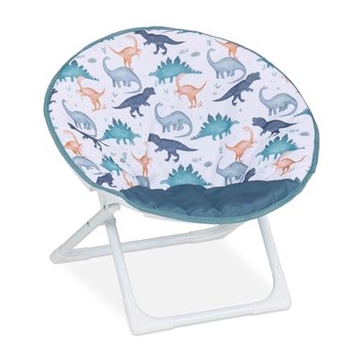 Relaxdays Fauteuil pour Enfant, Pliant, Dinos, HLP : 47 x 50 x 48 cm, pour intérieur ou extérieur, Multicolore