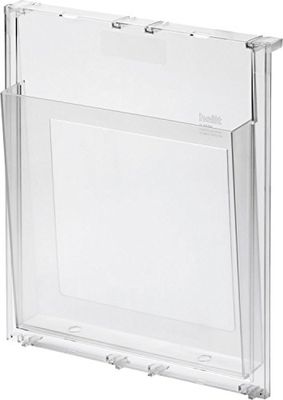Helit h6810002 porta brochure da parete DIN A4 alto, trasparente