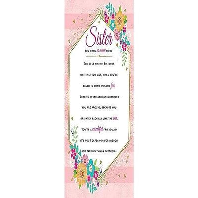 Heartfelt Wishes Tarjeta de cumpleaños sentimental para hermana – 9 x 6 pulgadas – Regal Publishing, C80681
