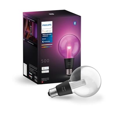 Philips Hue Lightguide G95 - Lampadina intelligente a globo, luce bianca e colorata, compatibile con Bluetooth, controllo vocale con Alexa, Apple Home e Google Assistant