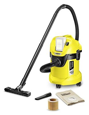 Kärcher WD 3 Battery accu-aangedreven alleszuiger (gebruikstijd tot 30 min, 17 liter vuilreservoir, 36 V, exclusief accu en lader)