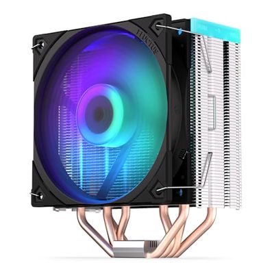 ENDORFY Fera 5 ARGB, CPU cooler with 120 mm fan, Fluctus 120 mm ARGB PWM fan, including thermal paste, AM4 cooler, AM5 CPU cooler, AM4, LGA1700, LGA1200
