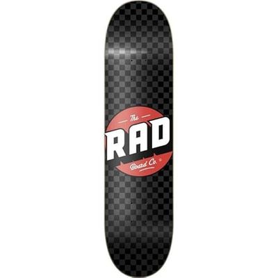 RAD Unisex – Vuxen Checker skateboard, svart/grå, 20 cm (8,375 tum)