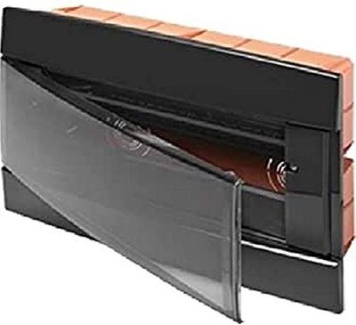 Gewiss GW40229TN - Quadro de distribuição decorativa 12 módulos ip40 preto toner