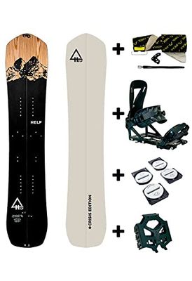 Pack Splitboard + Fijaciones + Pieles + Pucks + Crampones - Help Snowboards The Adventure Splitboard 154 - Pista y Freeride - Pieles Kohla - Pucks Spark - Crampones Spark Ibex - Fijaciones Spark Arc L