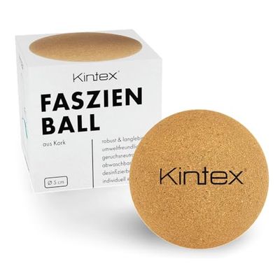 Kintex Fasciabal van kurk, 5 cm of 8 cm, massagebal voor zelfmassage, regeneratie na het sporten, kurkbal, fasciabal, 5 cm