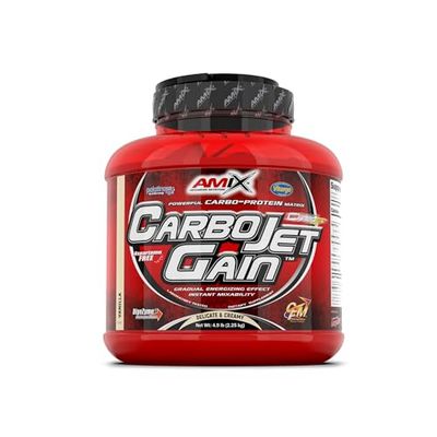 AMIX - Proteína en Polvo Carbojet Gain - Suplemento con Hidratos de Carbono -Proteína para Ganar Masa Muscular - Ideal para Atletas de Élite - Sabor Vainilla - 2,25 KG