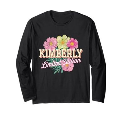 Kimberly - Fiori in edizione limitata con nome personalizzato moglie nonna Maglia a Manica