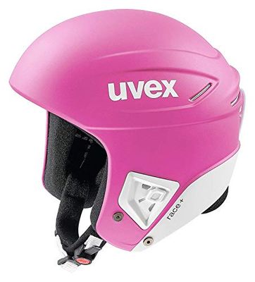 uvex Volwassenen Race + Skihelm, roze-wit mat, 55-56 cm