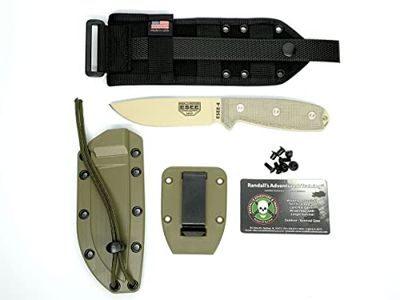 ESEE ES4SMBDT, Coltello a Lama Fissa Unisex – Adulto, Verde, Taglia Unica