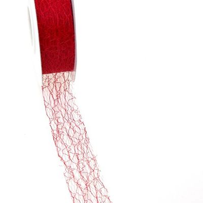 Deko und Band Spiderweb Ruban décoratif – 3 cm Rouge – Rouleau 25 m – 67 009 en r 30