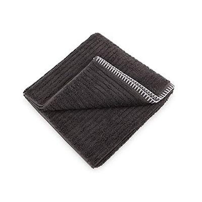 Heckett Lane Bath Beach Towel, 60% bambu, viskos, 40% bomull, mörk grågrå, 90 x 180 cm, 2.0 Pieces